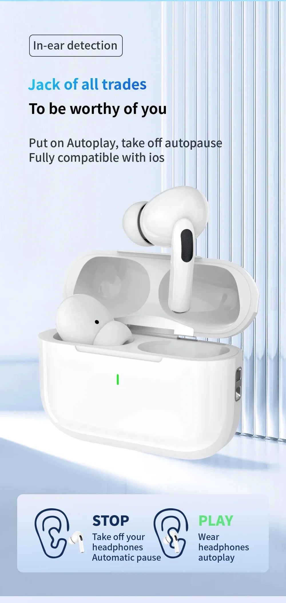 New Air Pro TWS Wireless Bluetooth Earphones Headphones In Ear Earbuds Sports ANC Noise Cancelling Headset for IPhone Android