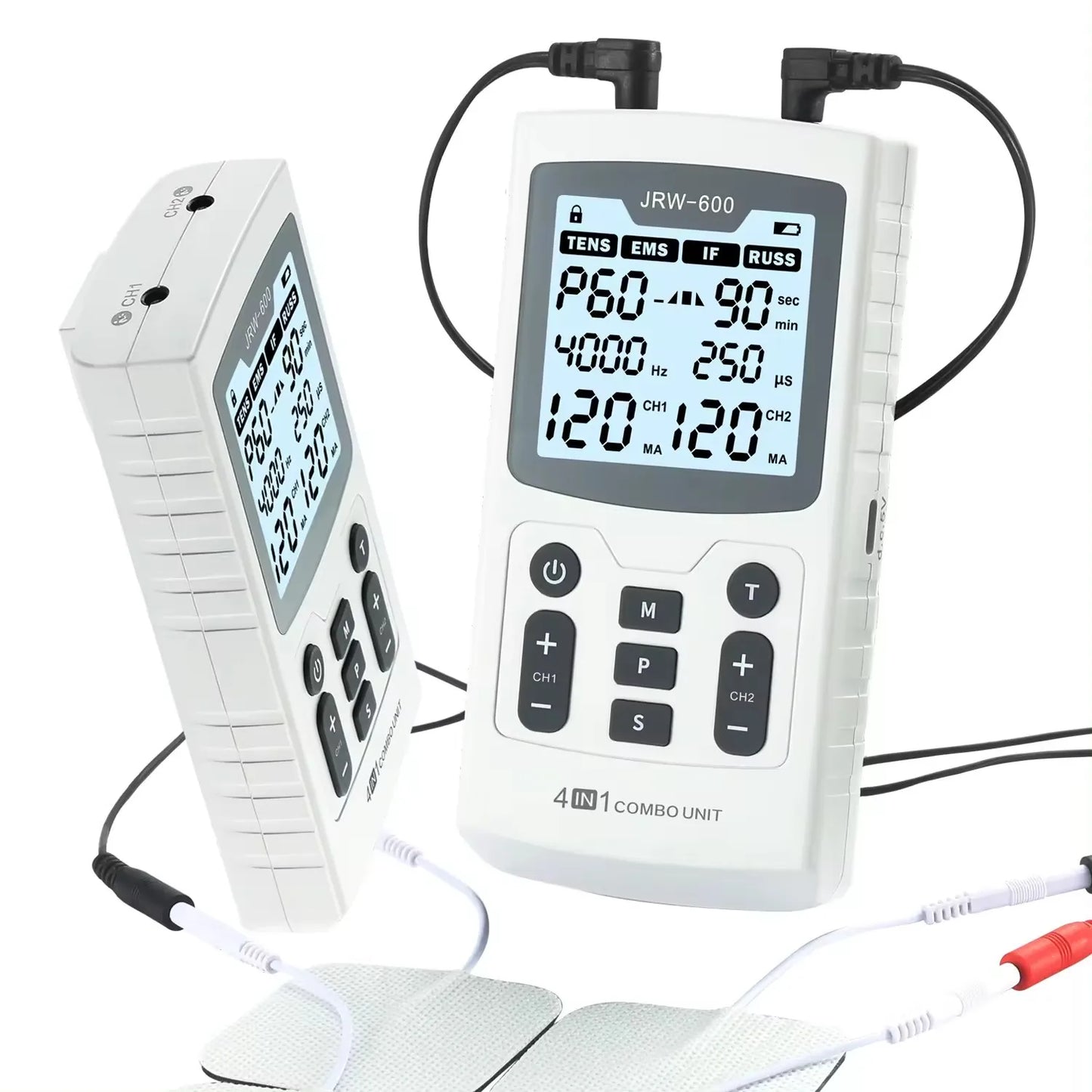 4 In 1 Electric Muscle Stimulator Interferential High-Frequency Physiotherapy Device IFT RUSS TENS Pulse Electrostimulator
