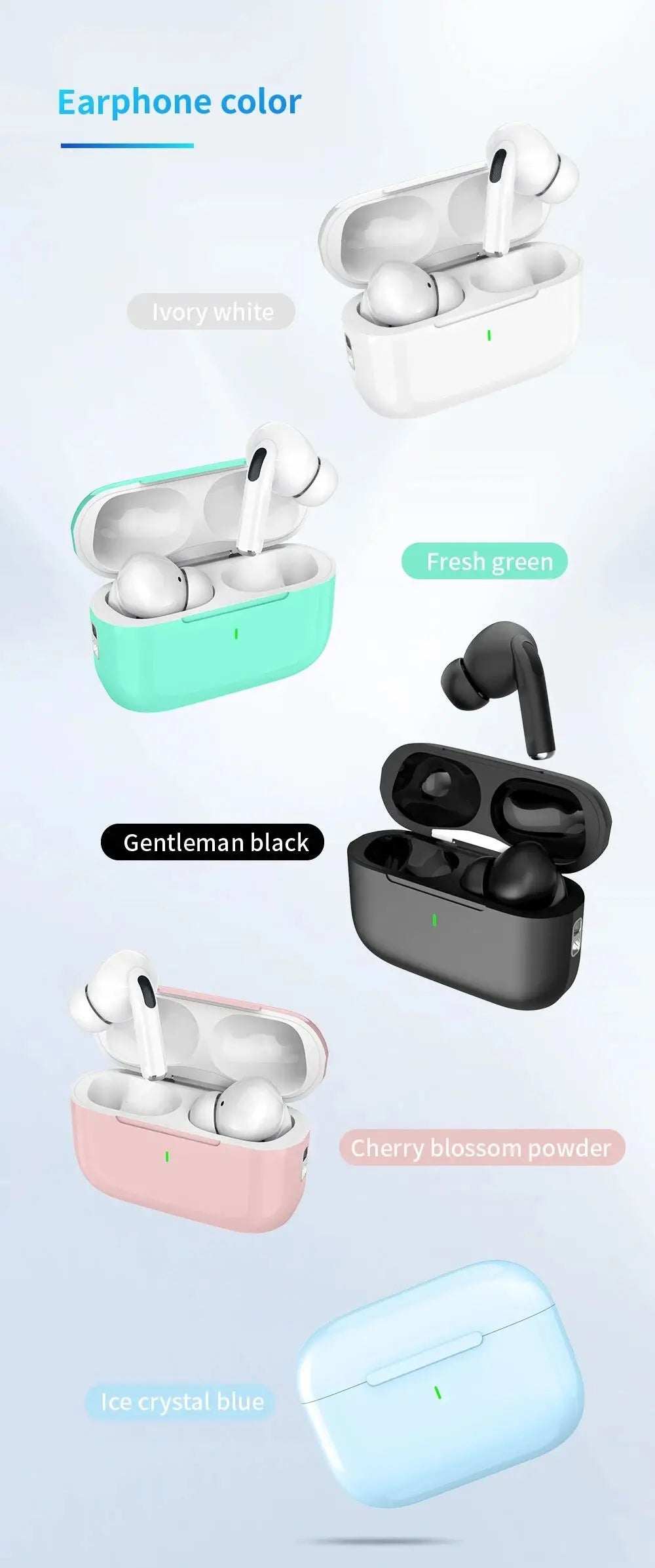 New Air Pro TWS Wireless Bluetooth Earphones Headphones In Ear Earbuds Sports ANC Noise Cancelling Headset for IPhone Android